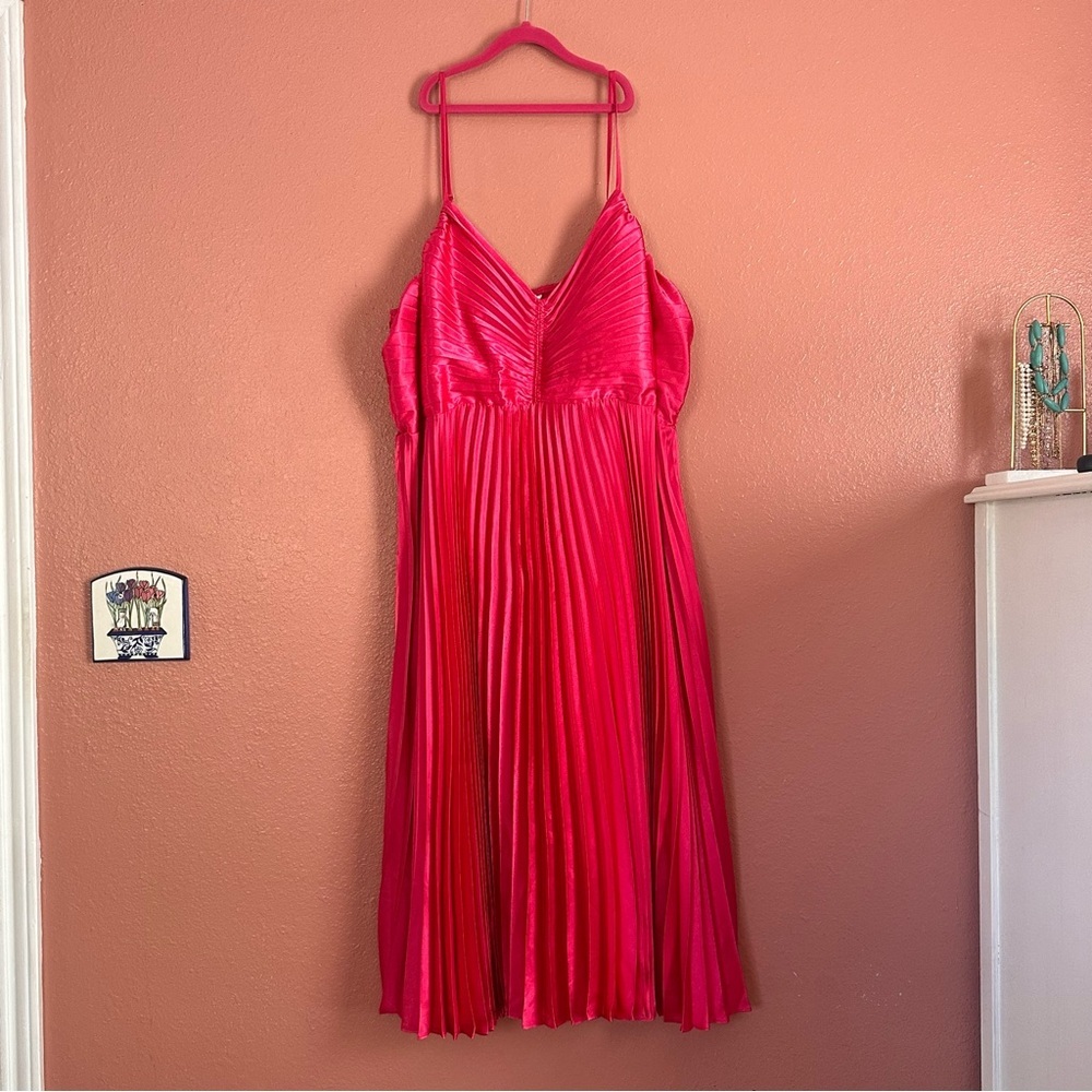 Ava & Viv Vibrant Pink Midi Dress